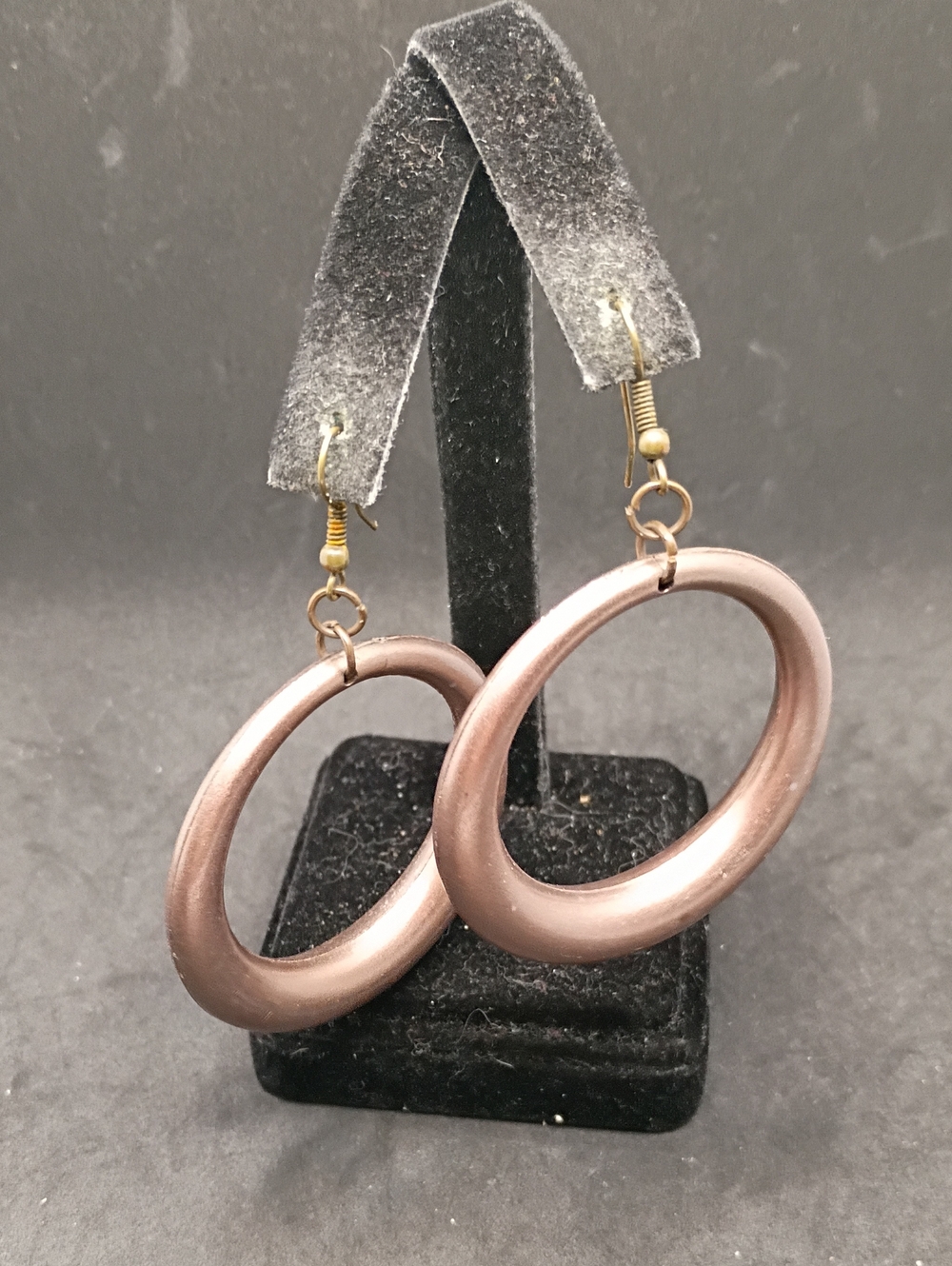 Stylish Brown Tone Hoop Drop Earrings